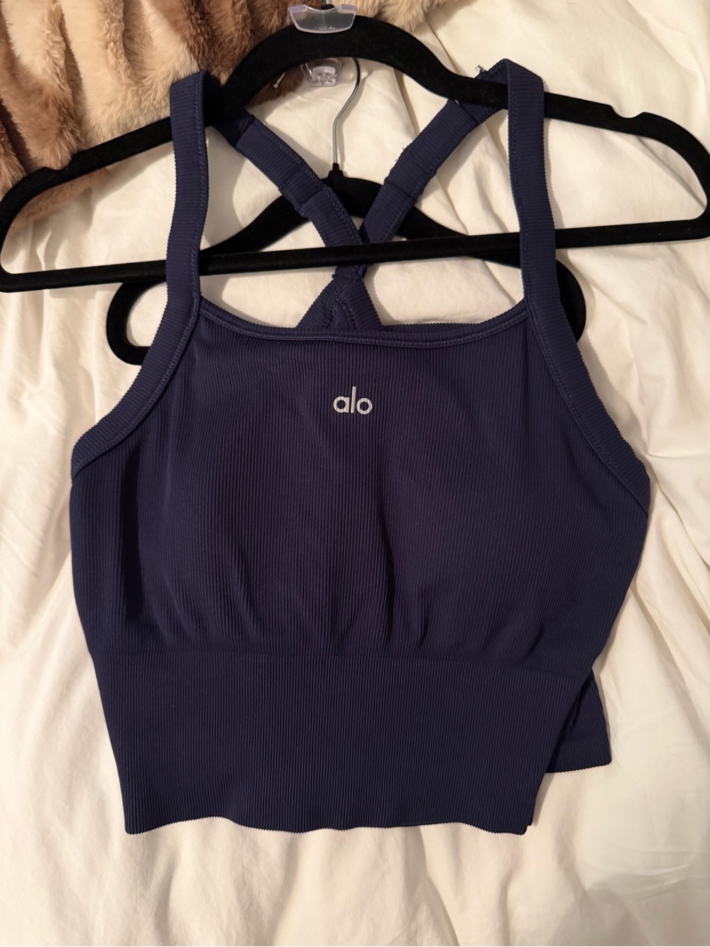 Alo Women's Navy Ribbed Set